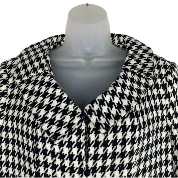 Metrostyle Black & White Houndstooth Cropped Jacket Sz 12 - Picture 4 of 12